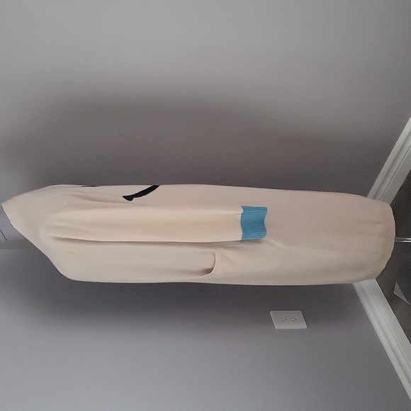 Kerri Rosenthal Poppy Smiley Duster 100% Cashmere Natural Cream S - Picture 9 of 15